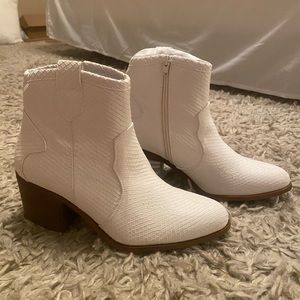 White Western Booties
